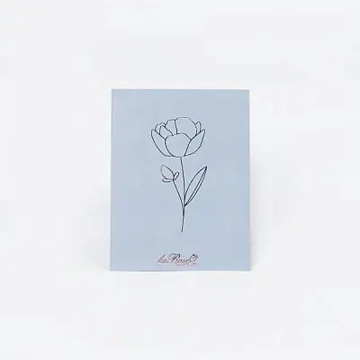 Blue brand postcard "Rose"