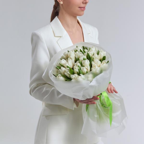 Букет Букет белых тюльпанов купить в Барнауле