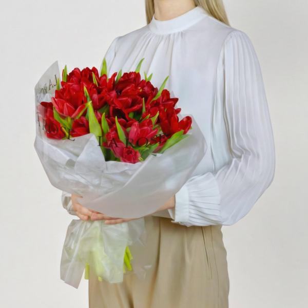 Букет Букет красных тюльпанов купить в Барнауле