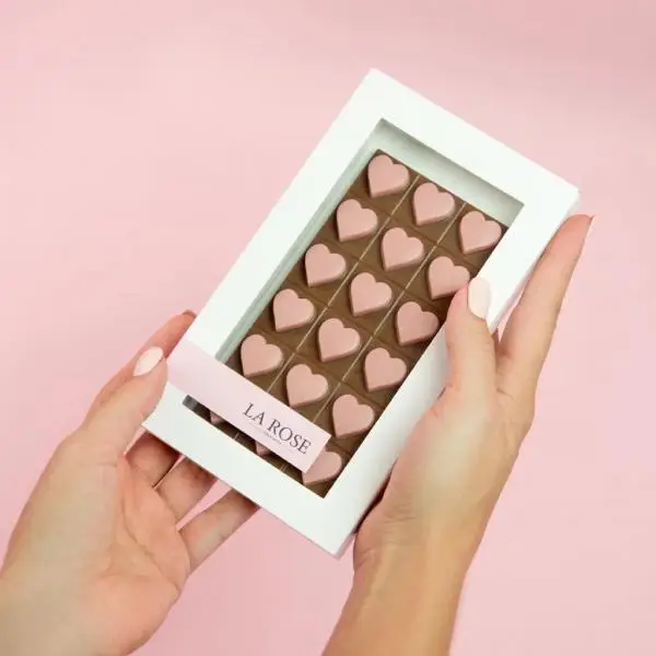 Бельгийский шоколад ручной работы «Плитка- молочное сердце» купить в Барнауле