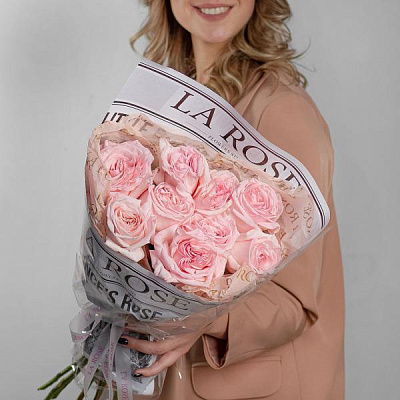 Монобукет из одиночной розы Pink O'Hara купить в Барнауле