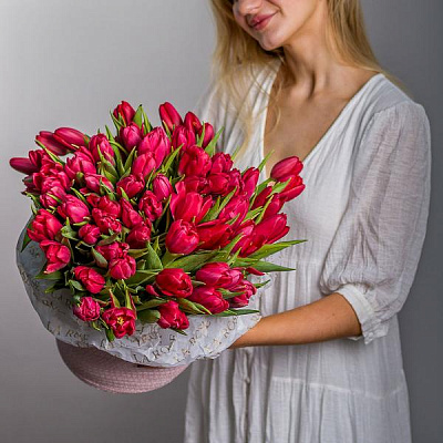 Букет Букет из махровых французских тюльпанов купить в Барнауле