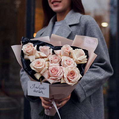 Букет Кремовая роза сорта Quicksand купить в Барнауле
